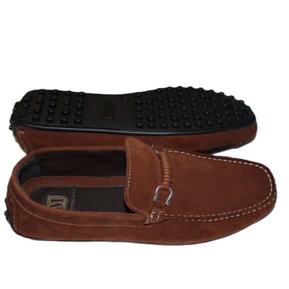 BRUNO MAGLI TORRO COGNAC SUEDE DRIVER SHOES US 10M main image 7